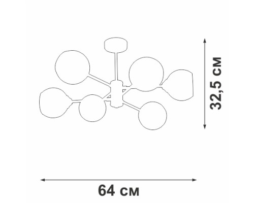Потолочная люстра V3993-0/6PL Vitaluce Потолочная люстра V3993-0/6PL Vitaluce