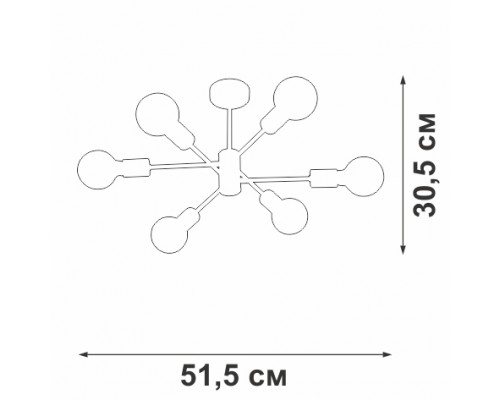 Потолочная люстра V3994-0/6PL Vitaluce Потолочная люстра V3994-0/6PL Vitaluce