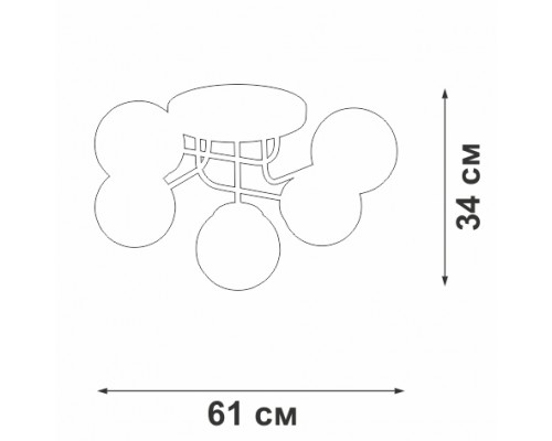 Потолочная люстра V3999-8/5PL Vitaluce Потолочная люстра V3999-8/5PL Vitaluce