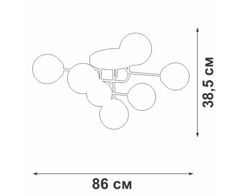 Потолочная люстра V3999-8/7PL Vitaluce Потолочная люстра V3999-8/7PL Vitaluce