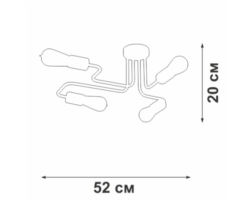 Потолочная люстра V4196-1/4PL Vitaluce Потолочная люстра V4196-1/4PL Vitaluce