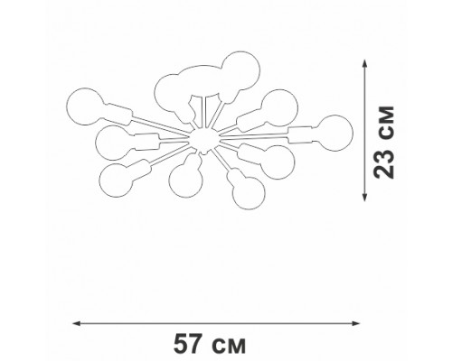 Потолочная люстра V4261-0/10PL Vitaluce Потолочная люстра V4261-0/10PL Vitaluce