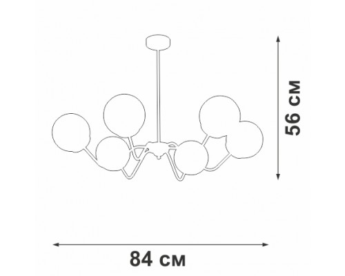 Потолочная люстра V4274-8/6PL Vitaluce Потолочная люстра V4274-8/6PL Vitaluce