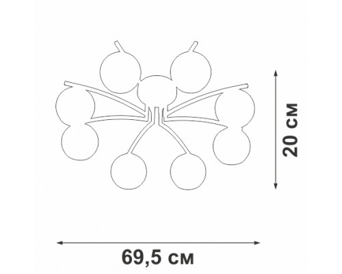 Потолочная люстра V4285-1/8PL Vitaluce Потолочная люстра V4285-1/8PL Vitaluce
