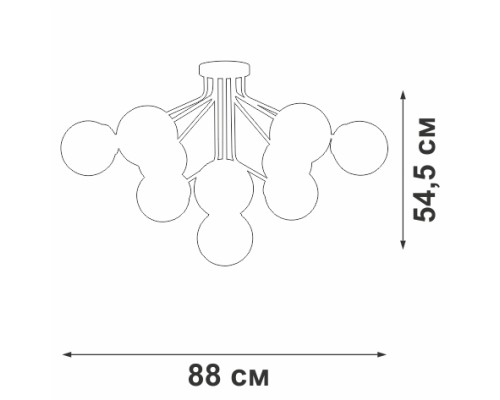 Потолочная люстра V4287-1/10PL Vitaluce Потолочная люстра V4287-1/10PL Vitaluce
