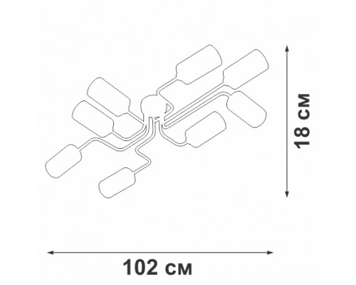 Потолочная люстра V4310-0/8PL Vitaluce Потолочная люстра V4310-0/8PL Vitaluce