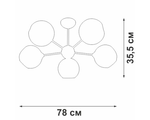 Потолочная люстра V4321/5PL Vitaluce Потолочная люстра V4321/5PL Vitaluce