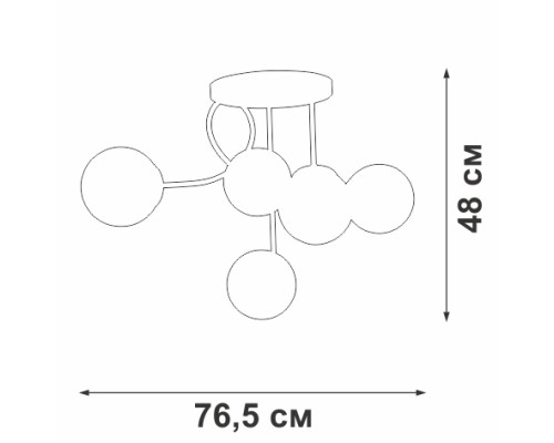 Потолочная люстра V4714-1/5PL Vitaluce Потолочная люстра V4714-1/5PL Vitaluce