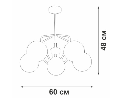 Потолочная люстра V4715-1/5PL Vitaluce Потолочная люстра V4715-1/5PL Vitaluce