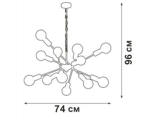 Подвесная люстра V4750-0/12 Vitaluce Подвесная люстра V4750-0/12 Vitaluce