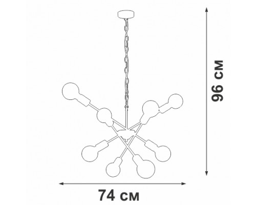 Подвесная люстра V4750-1/8 Vitaluce Подвесная люстра V4750-1/8 Vitaluce