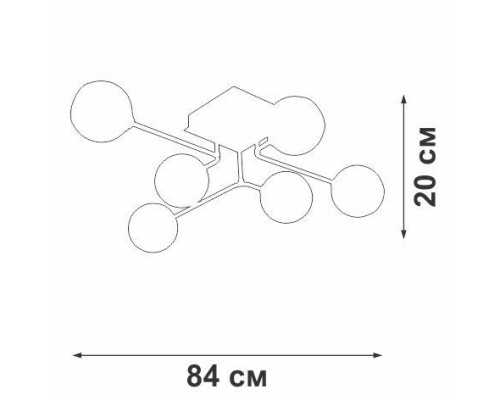 Потолочная люстра V4795 V4795-1/6PL Vitaluce Потолочная люстра V4795 V4795-1/6PL Vitaluce