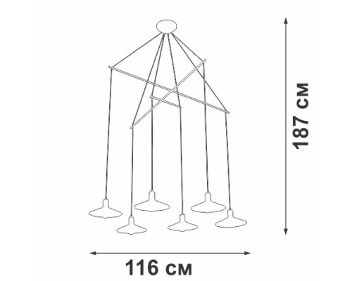 Подвесной светильник V4825-0/6S Vitaluce Подвесной светильник V4825-0/6S Vitaluce