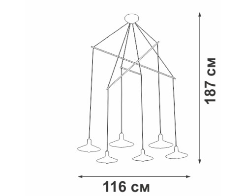 Подвесной светильник V4825-1/6S Vitaluce Подвесной светильник V4825-1/6S Vitaluce