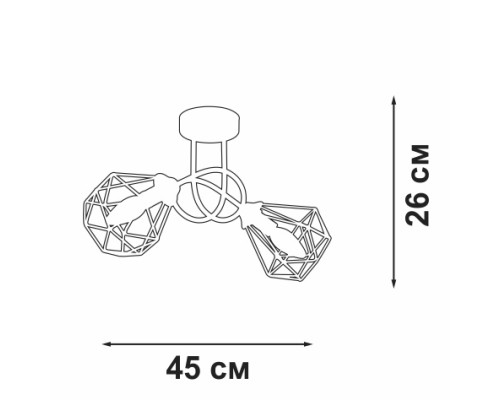 Потолочная люстра V4930-0/2PL Vitaluce Потолочная люстра V4930-0/2PL Vitaluce