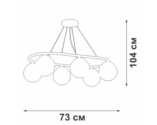 Подвесная люстра V4935-7/6S Vitaluce Подвесная люстра V4935-7/6S Vitaluce