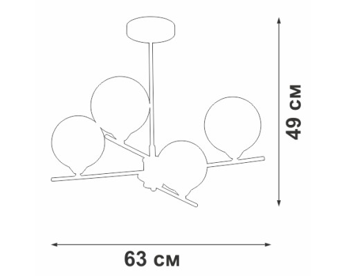 Потолочная люстра V4941-1/4PL Vitaluce Потолочная люстра V4941-1/4PL Vitaluce