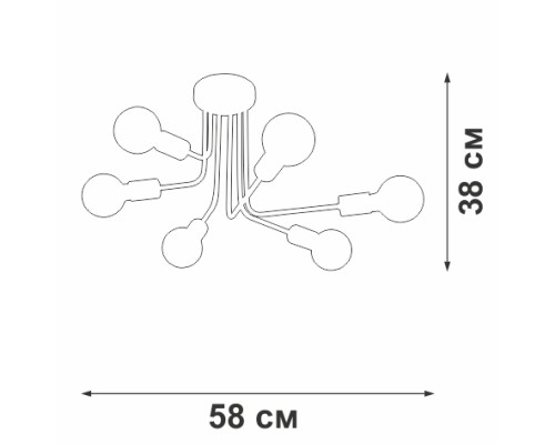 Потолочная люстра V4957-1/6PL Vitaluce Потолочная люстра V4957-1/6PL Vitaluce