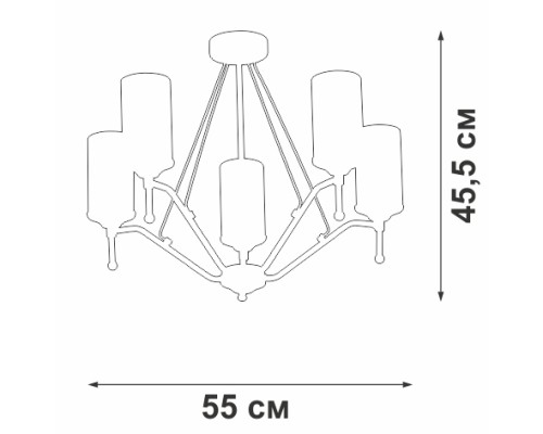 Потолочная люстра V4964-9/5PL Vitaluce Потолочная люстра V4964-9/5PL Vitaluce