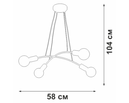 Подвесная люстра V4989-1/4S Vitaluce Подвесная люстра V4989-1/4S Vitaluce