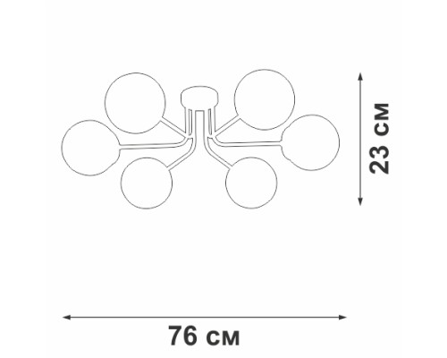 Потолочная люстра V4995-0/6PL Vitaluce Потолочная люстра V4995-0/6PL Vitaluce
