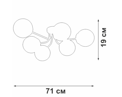 Потолочная люстра V4996-1/6PL Vitaluce Потолочная люстра V4996-1/6PL Vitaluce