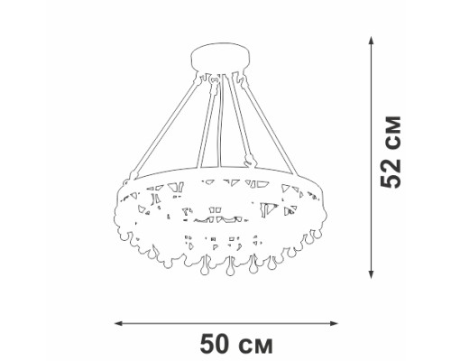 Подвесная люстра V5352-8/4S Vitaluce Подвесная люстра V5352-8/4S Vitaluce