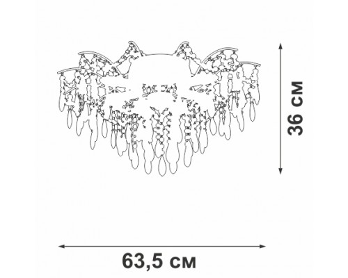 Потолочная люстра V5356-8/6PL Vitaluce Потолочная люстра V5356-8/6PL Vitaluce