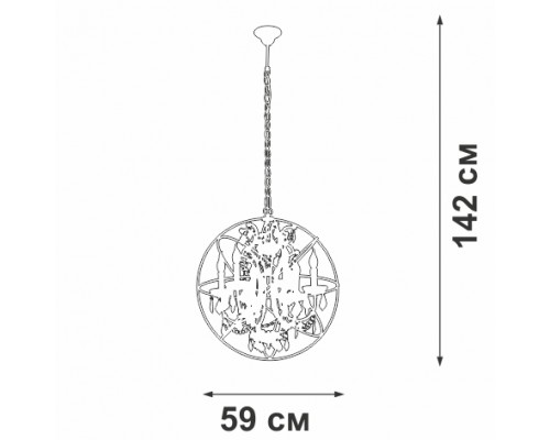 Подвесная люстра V5816-7/6 Vitaluce Подвесная люстра V5816-7/6 Vitaluce