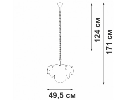 Подвесная люстра V5828-8/6+1 Vitaluce Подвесная люстра V5828-8/6+1 Vitaluce