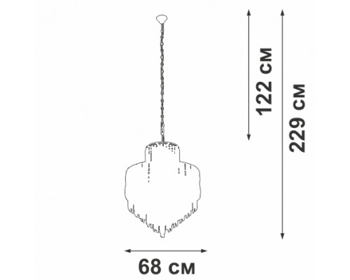Подвесная люстра V5832-8/17+4 Vitaluce Подвесная люстра V5832-8/17+4 Vitaluce