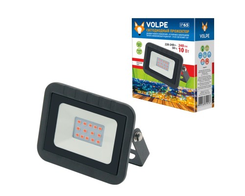 Прожектор уличный ULF-Q511 10W/RED IP65 220-240В BLACK картон Volpe Прожектор уличный ULF-Q511 10W/RED IP65 220-240В BLACK картон Volpe
