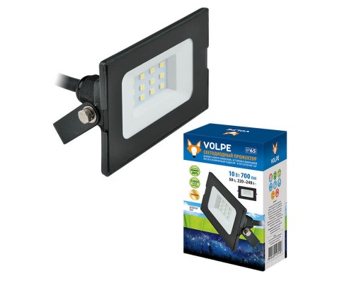 Прожектор уличный  ULF-Q513 10W/DW IP65 220-240В BLACK картон Volpe