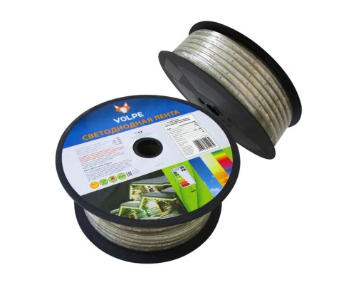 Светодиодная лента ULS-Q325 2835-60LED/m-10mm-IP67-220V-6W/m-25M-WW бобина Volpe Светодиодная лента ULS-Q325 2835-60LED/m-10mm-IP67-220V-6W/m-25M-WW бобина Volpe