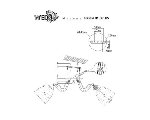 Потолочная люстра Rena 66609.01.37.05 Wedo Light Потолочная люстра Rena 66609.01.37.05 Wedo Light