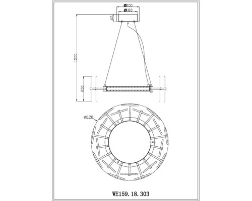 Подвесной светильник Nicola WE159.18.303 Wertmark Подвесной светильник Nicola WE159.18.303 Wertmark
