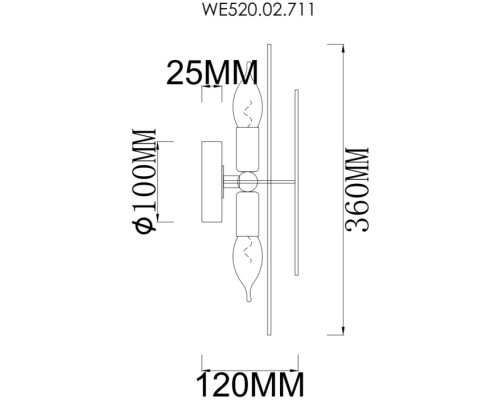 Настенный светильник Palma WE520.02.711 Wertmark Настенный светильник Palma WE520.02.711 Wertmark