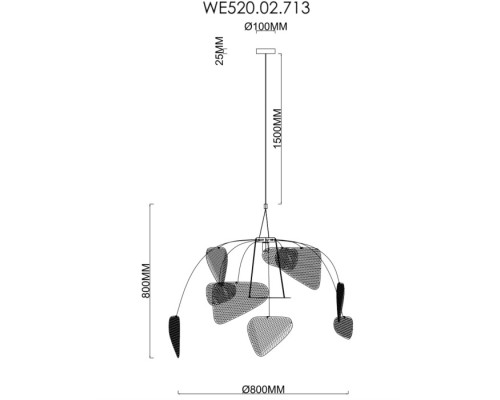 Подвесной светильник Palma WE520.02.713 Wertmark Подвесной светильник Palma WE520.02.713 Wertmark