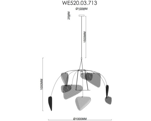 Подвесной светильник Palma WE520.03.713 Wertmark Подвесной светильник Palma WE520.03.713 Wertmark