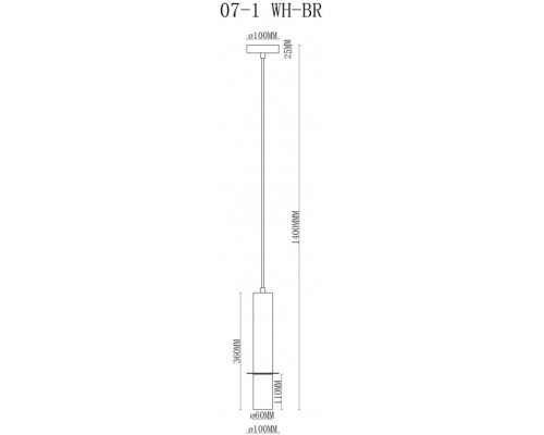 Подвесной светильник Lofty 10705-1 WH-BR iLamp Подвесной светильник Lofty 10705-1 WH-BR iLamp