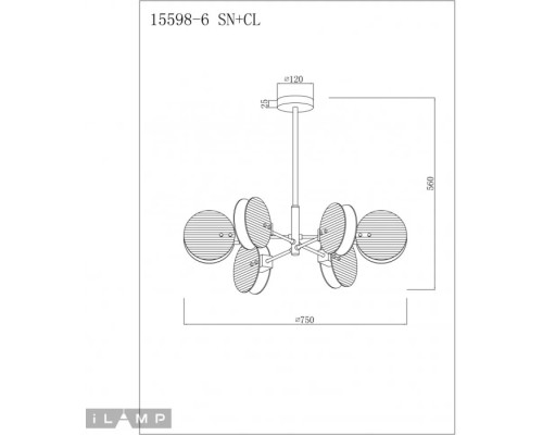 Потолочная люстра Panorama 15598-6 SN+CL iLamp