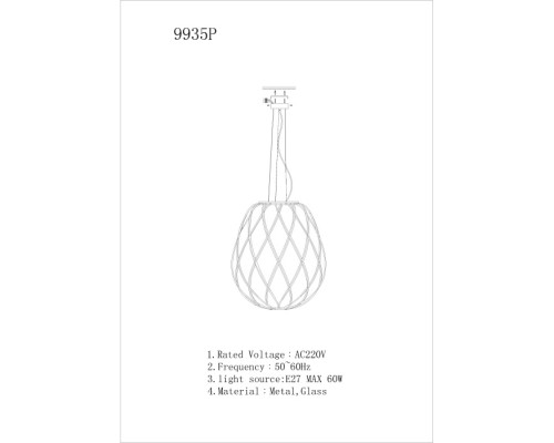 Подвесной светильник Cento 9935P/1-D300 CL iLamp Подвесной светильник Cento 9935P/1-D300 CL iLamp
