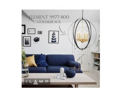 Подвесная люстра Element 9977-800 GL+BK iLamp Подвесная люстра Element 9977-800 GL+BK iLamp