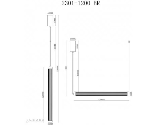 Подвесной светильник Rocks 2301-1200 BR iLedex Подвесной светильник Rocks 2301-1200 BR iLedex