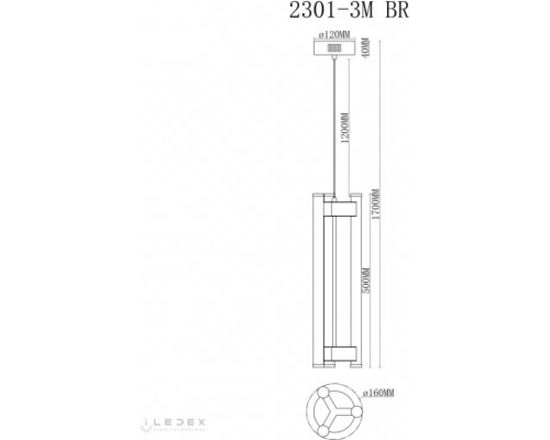 Подвесной светильник Rocks 2301-3M BR iLedex Подвесной светильник Rocks 2301-3M BR iLedex