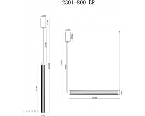 Подвесной светильник Rocks 2301-800 BR iLedex Подвесной светильник Rocks 2301-800 BR iLedex