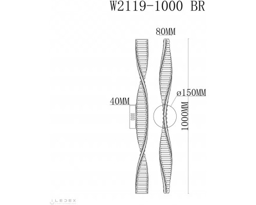 Бра Woodstock W2119-1000 BR iLedex Бра Woodstock W2119-1000 BR iLedex