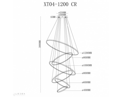 Подвесной светильник Axis XT04-D1200 CR iLedex Подвесной светильник Axis XT04-D1200 CR iLedex