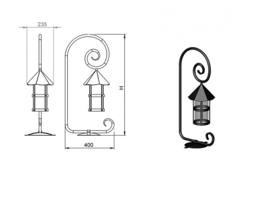 Наземный фонарь Valerie 150-52/bg-01 Русские фонари Наземный фонарь Valerie 150-52/bg-01 Русские фонари