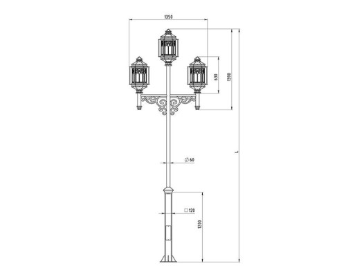 Наземный фонарь Palazzo 530-43/b-50 Русские фонари Наземный фонарь Palazzo 530-43/b-50 Русские фонари